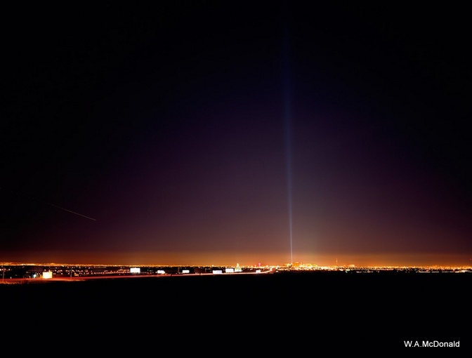 Las Vegas at night from afar.