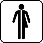 Unisex bathroom logo